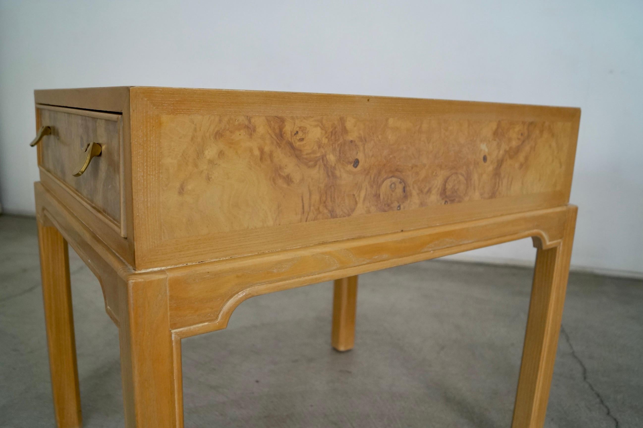 Vintage Burl Wood Drexel End Tables - A Pair For Sale 6