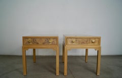 Vintage Burl Wood Drexel End Tables - A Pair