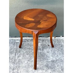 Vintage Burl Wood Drinks Table