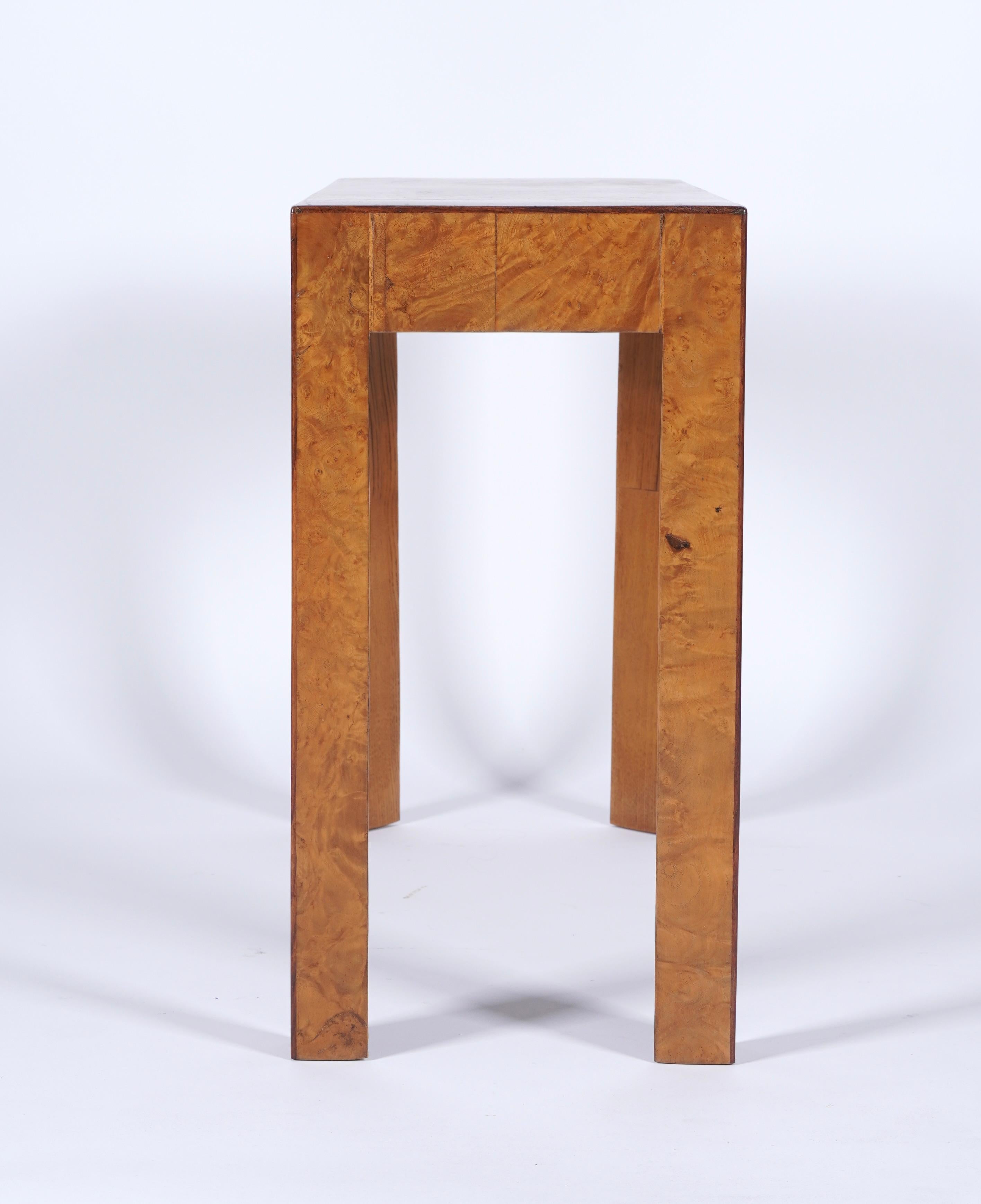 Vintage Burl Wood Parsons / Console Table 1