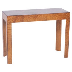 Vintage Burl Wood Parsons / Console Table