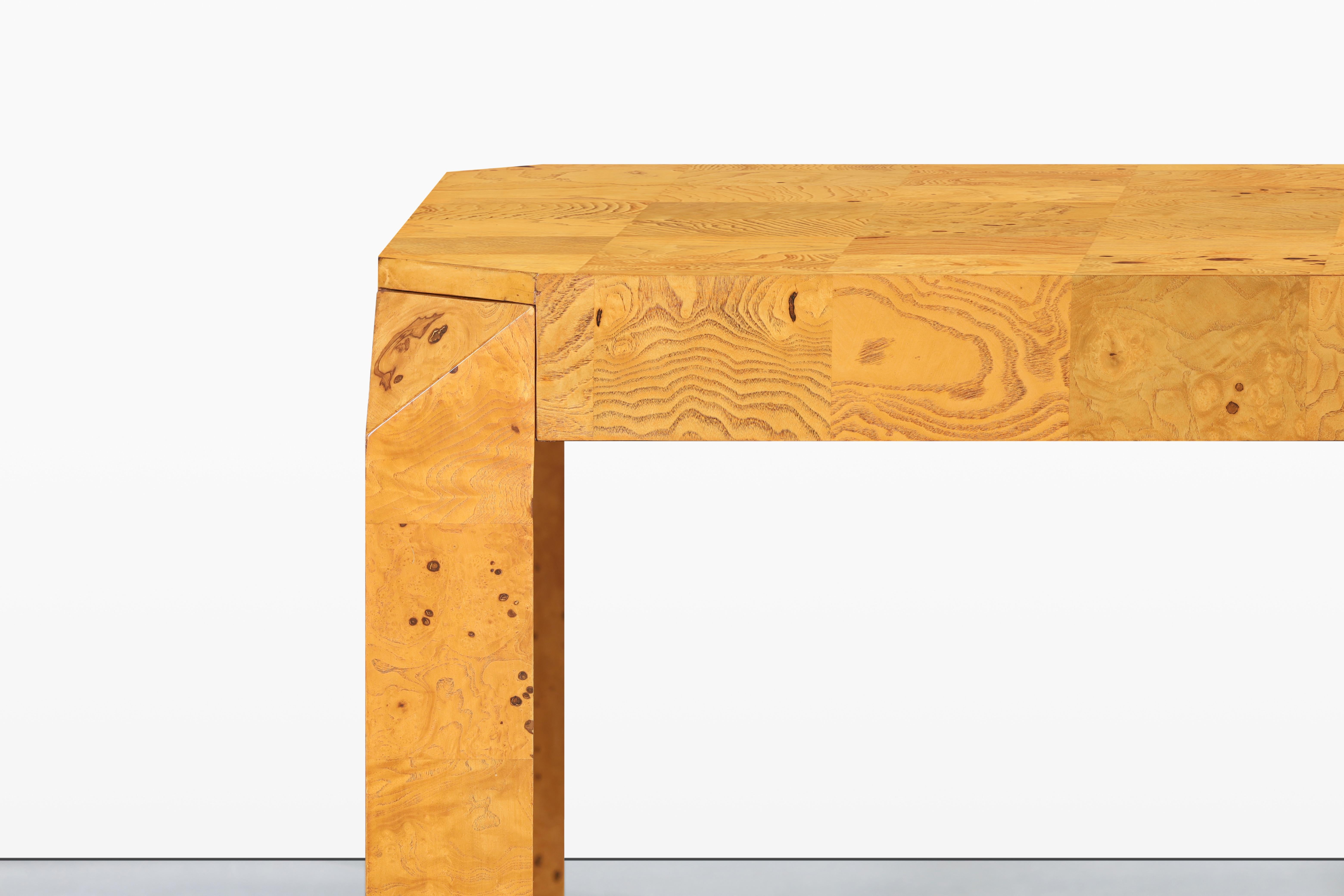 Mid-Century Modern Table de salle à manger Parsons vintage en broussin en vente