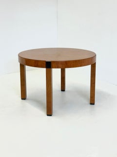 Vintage burl wood round dining table by Grange