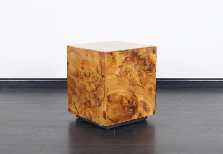 Vintage Burl Wood Side Table by Pace Collection at 1stDibs