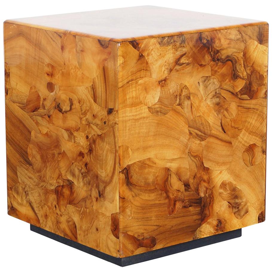 Vintage Burl Wood Side Table by Pace Collection