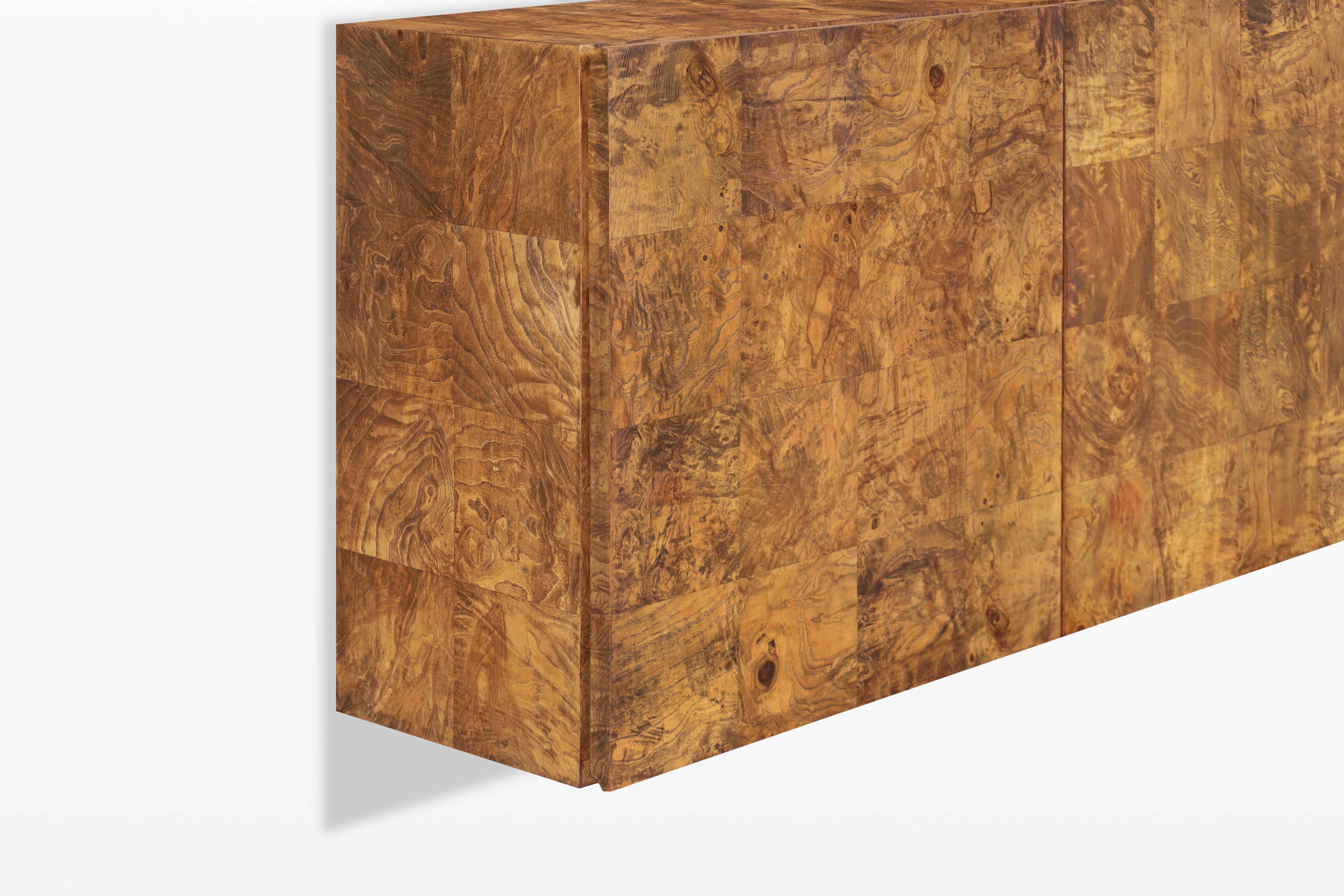 Nodo Credenza a muro in Wood Wood d'epoca di Milo Baughman per Thayer Coggin in vendita