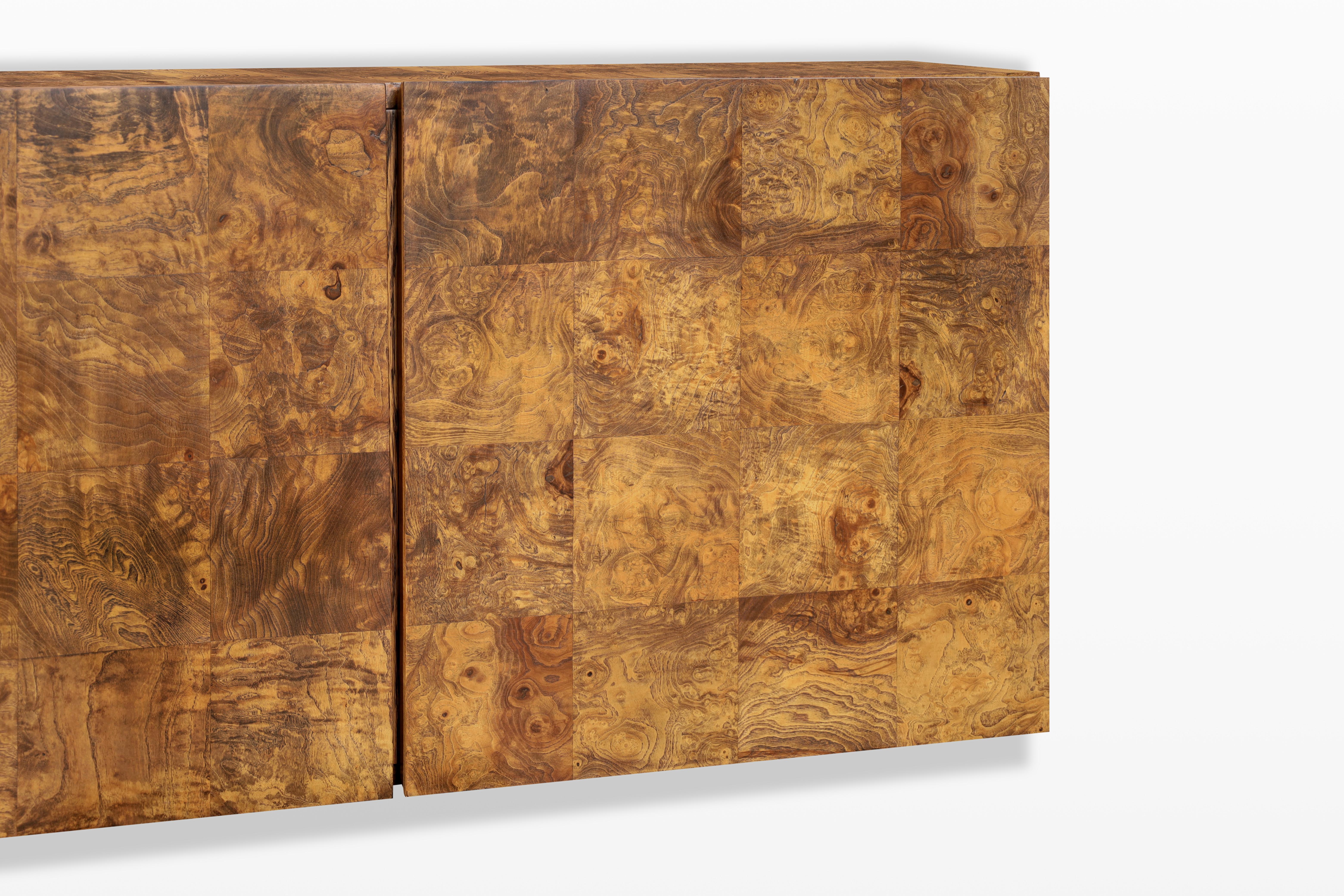Credenza a muro in Wood Wood d'epoca di Milo Baughman per Thayer Coggin in vendita 1