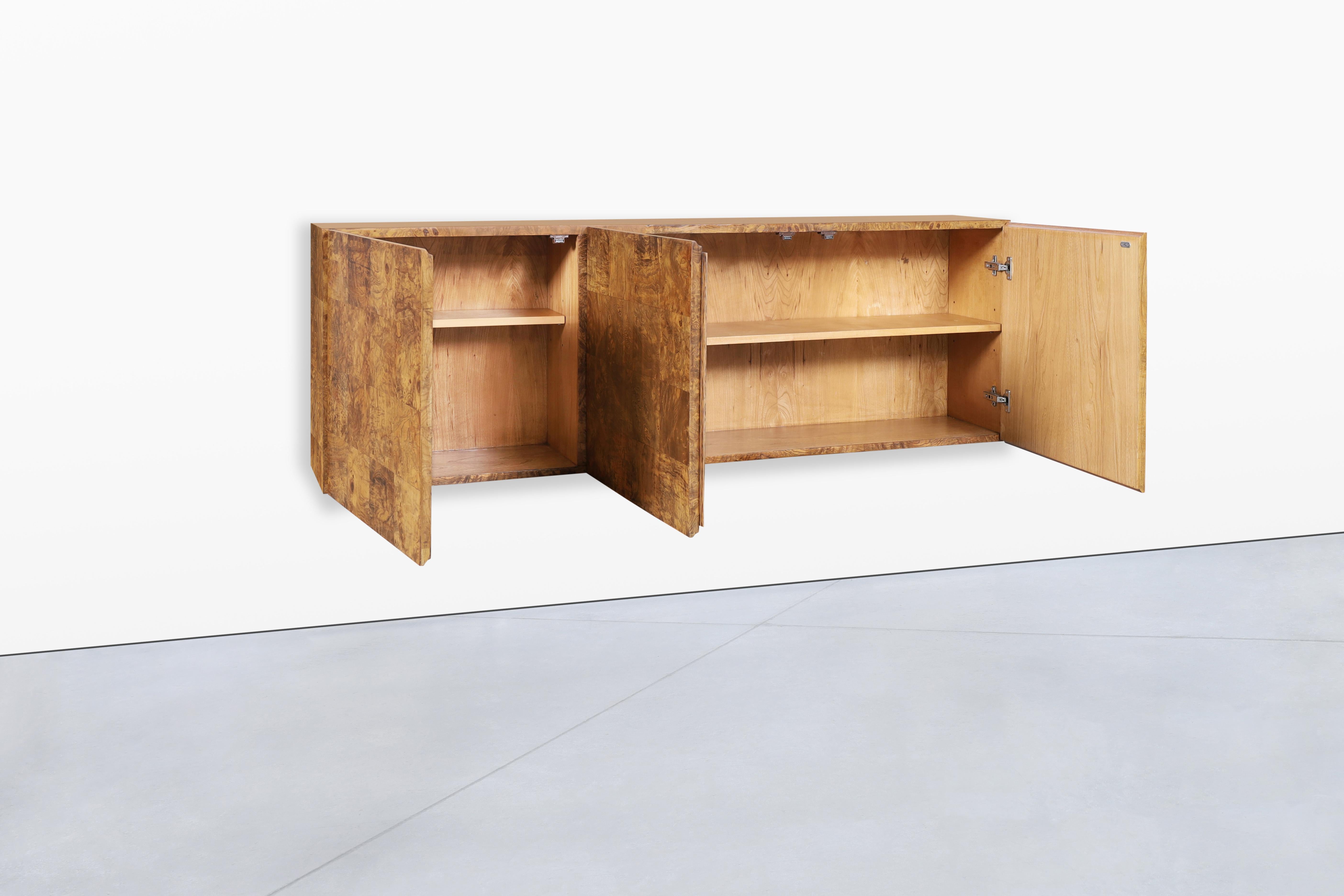 Credenza a muro in Wood Wood d'epoca di Milo Baughman per Thayer Coggin in vendita 2