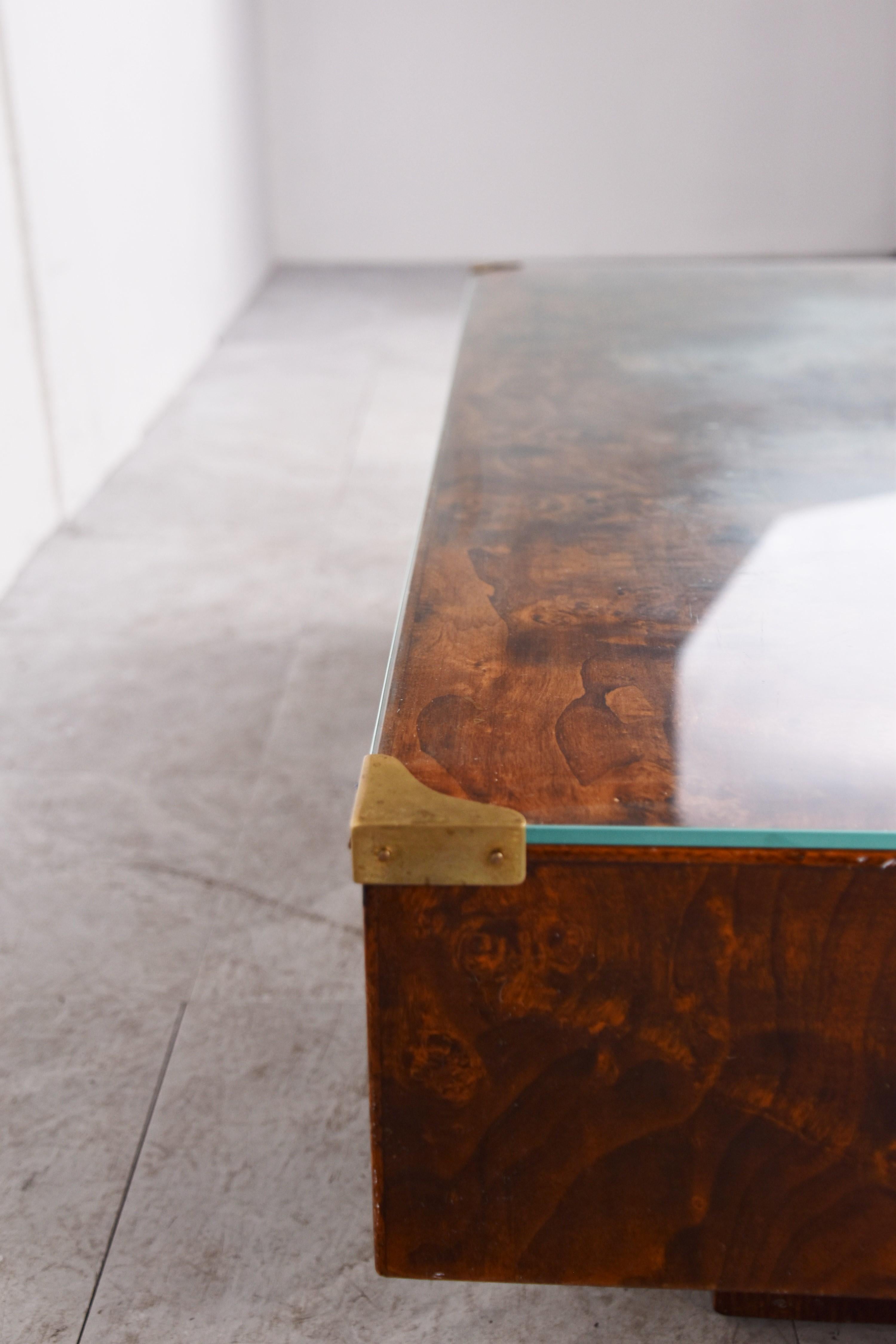 Vintage Burl Wooden Coffee Table, 1970s at 1stDibs