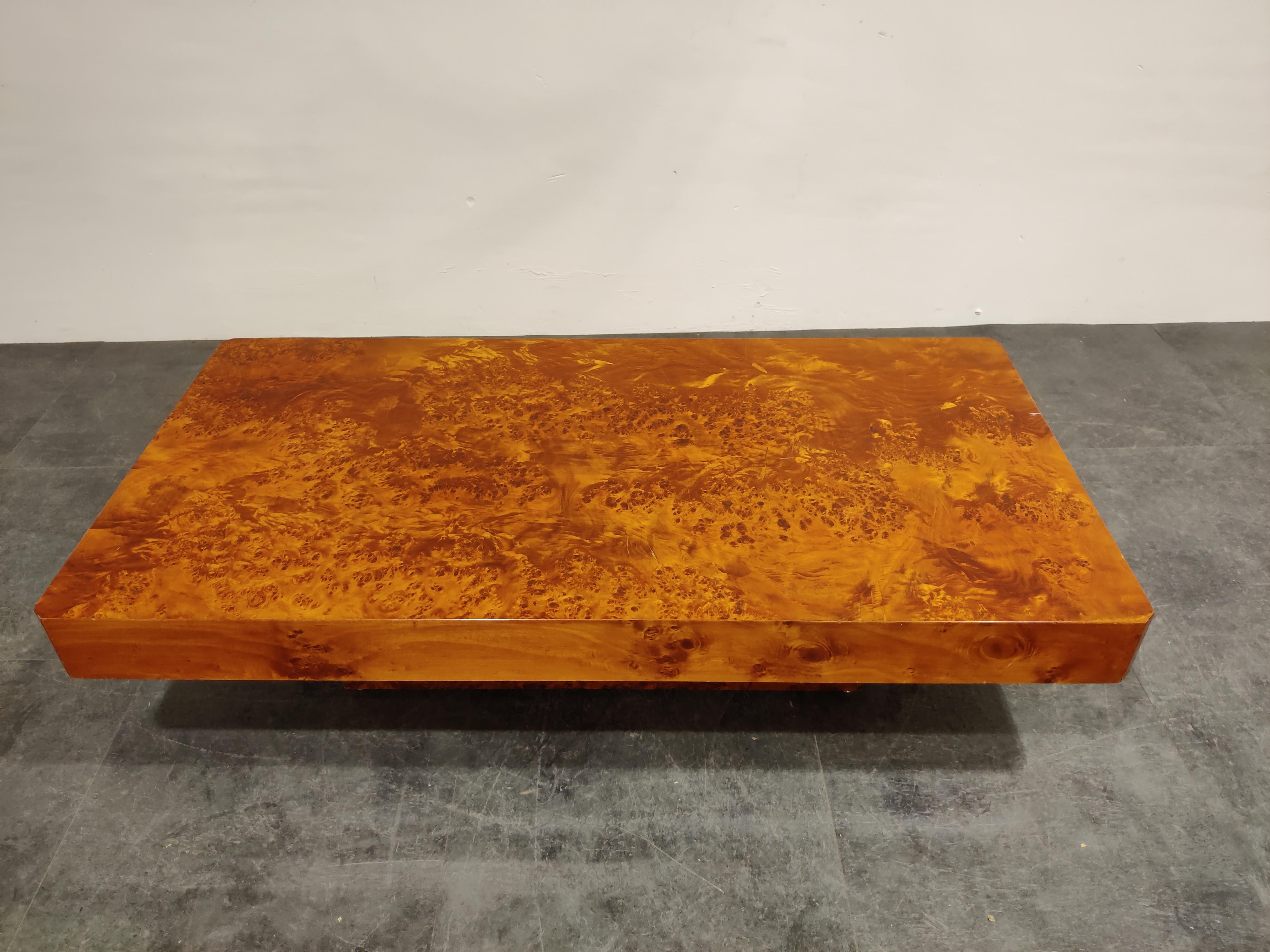 Vintage Burl Wooden Coffee Table, 1970s at 1stDibs
