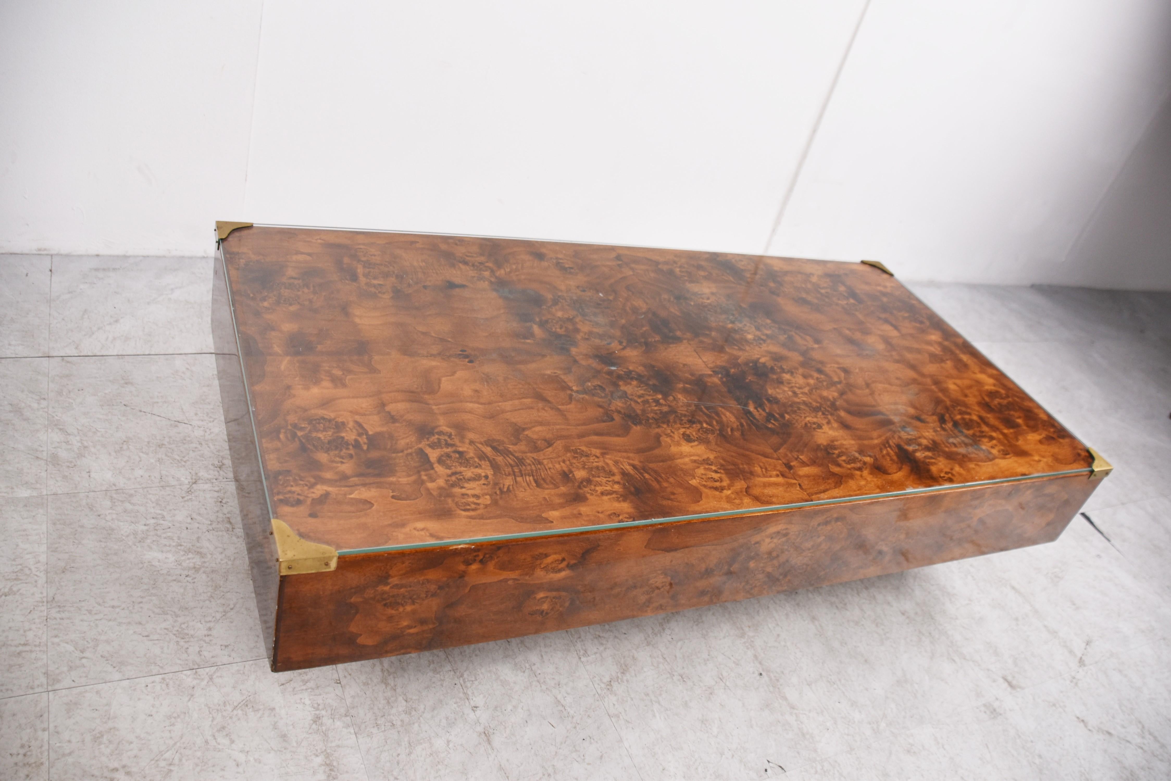 Vintage Burl Wooden Coffee Table, 1970s at 1stDibs