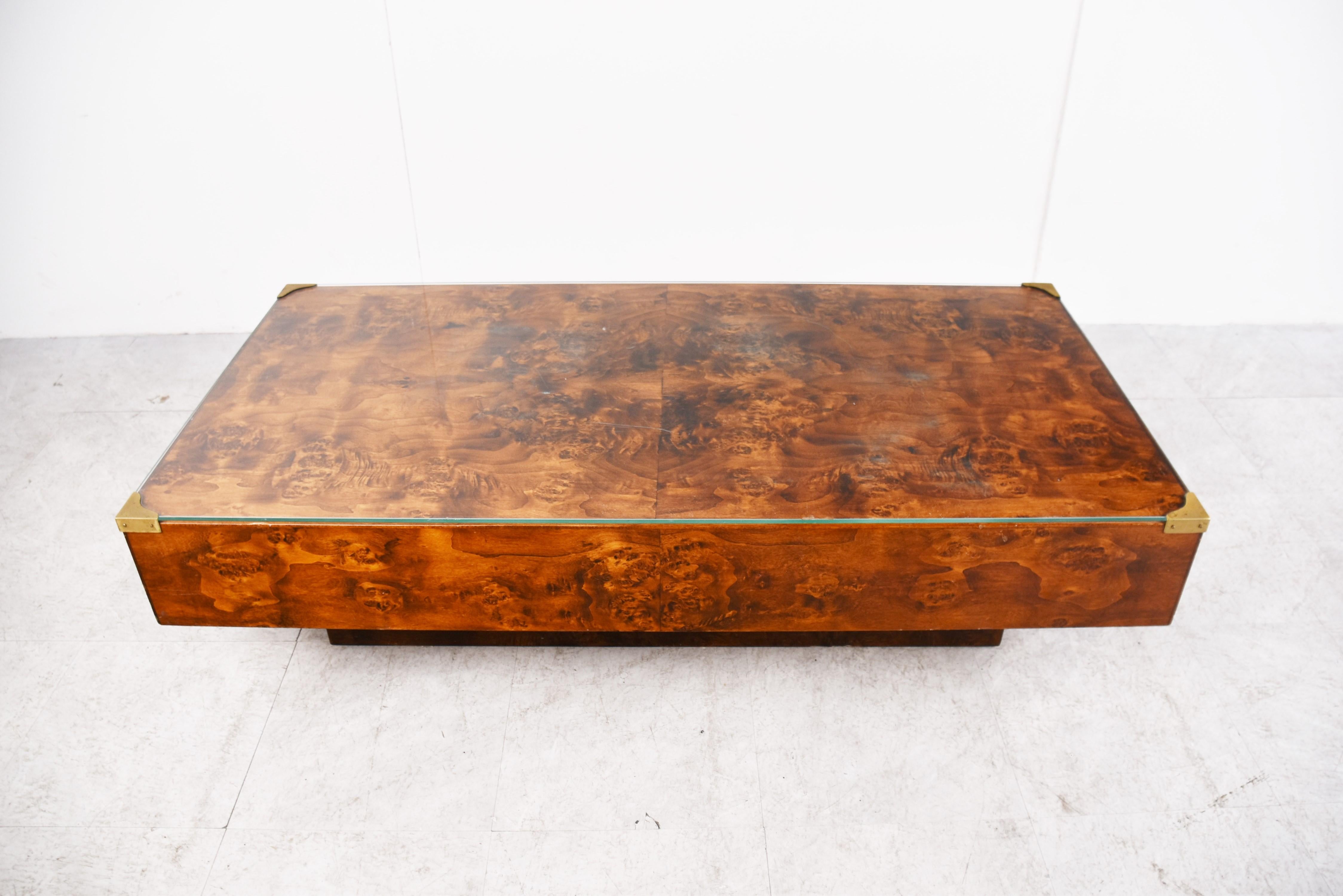 Vintage Burl Wooden Coffee Table, 1970s at 1stDibs