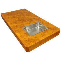 Vintage Burl Wooden Coffee Table, 1970s