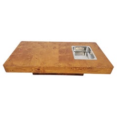 Vintage Burl Wooden Coffee Table, 1970s