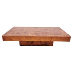 Vintage Burl Wooden Coffee Table, 1970s