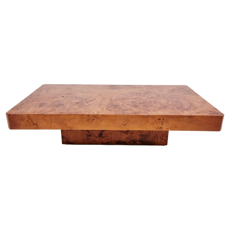 Vintage Burl Wooden Coffee Table, 1970s at 1stDibs