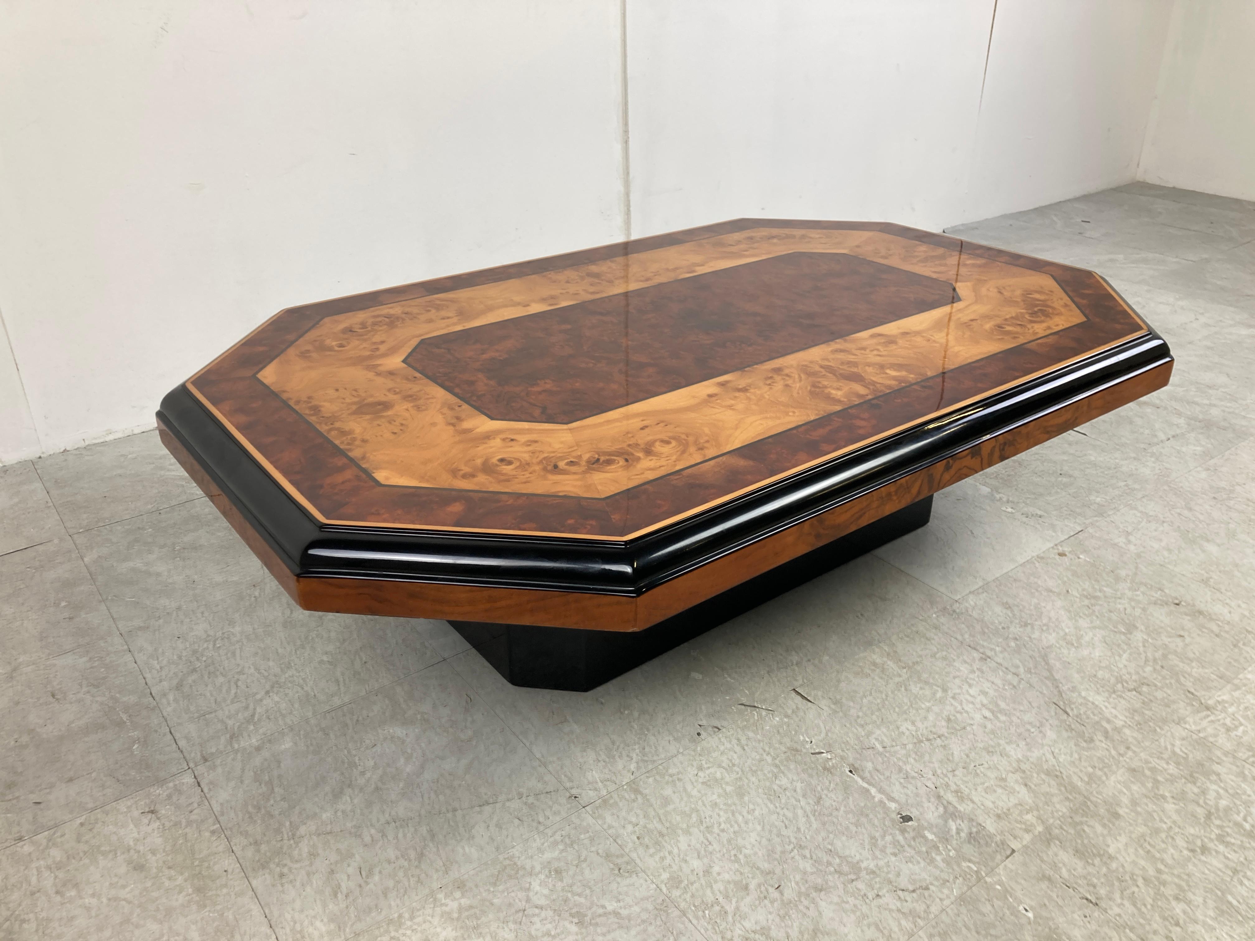 Vintage Burl Wooden Coffee Table, 1980s 5