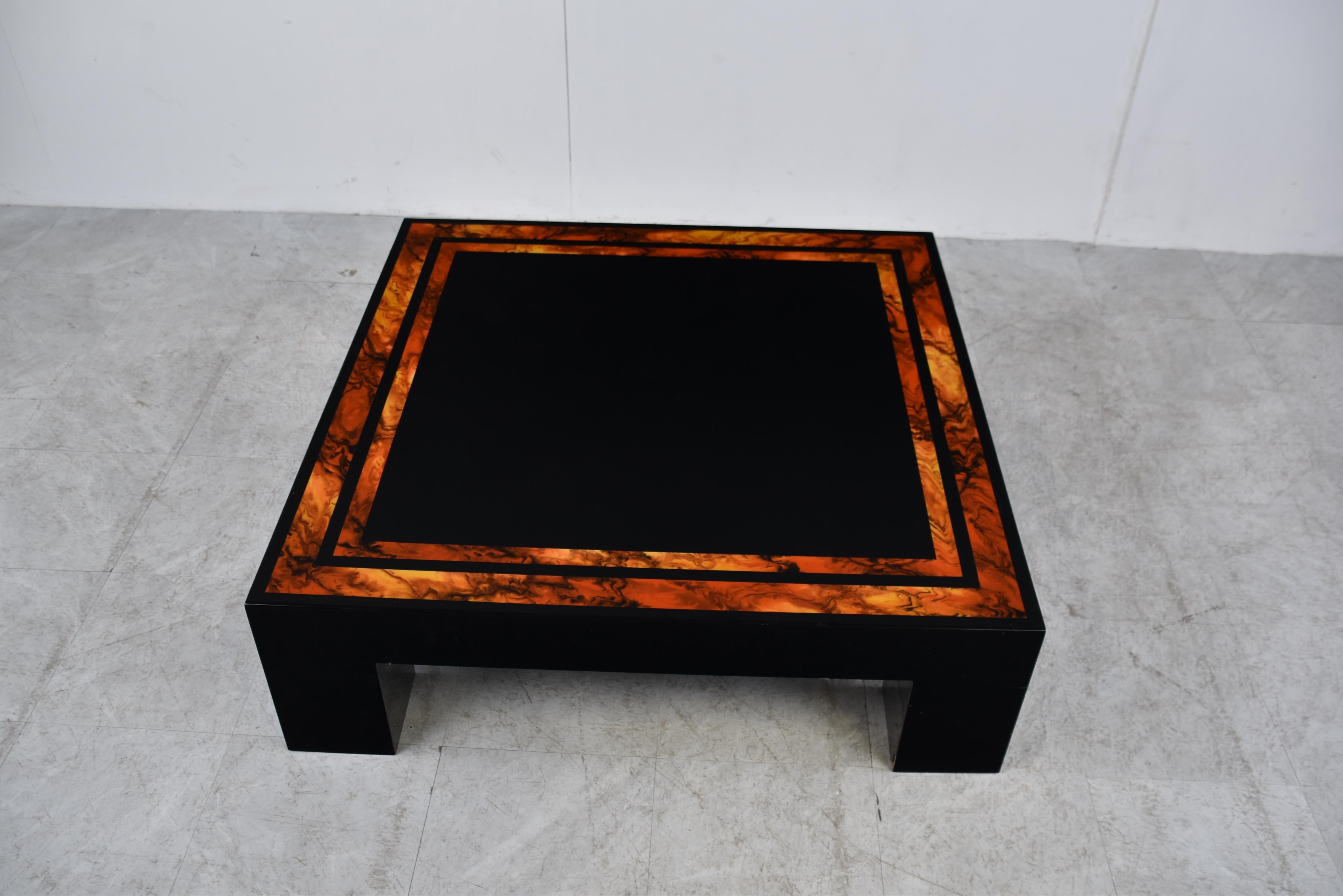 Late 20th Century Vintage Burl Wooden Coffee Table, 1980s