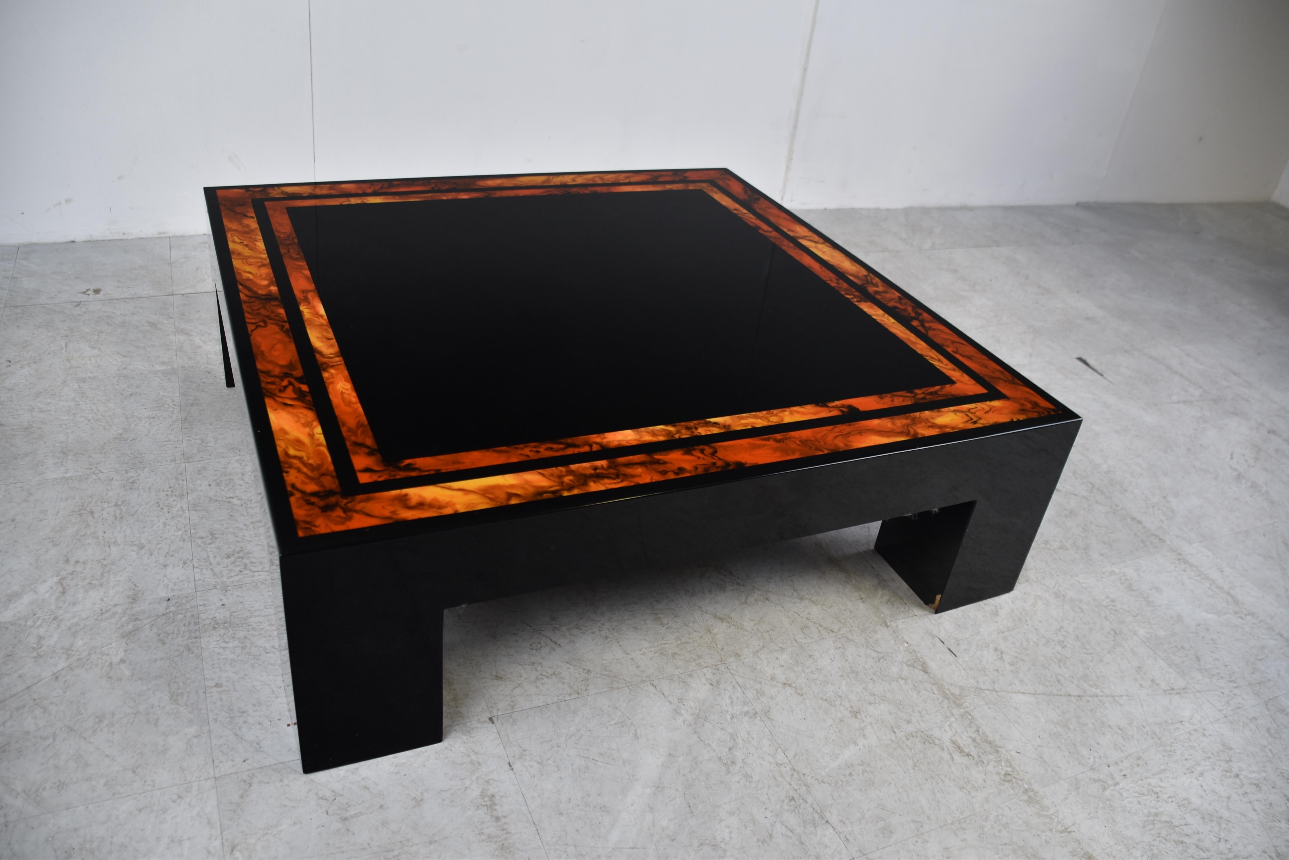 Vintage Burl Wooden Coffee Table, 1980s 1
