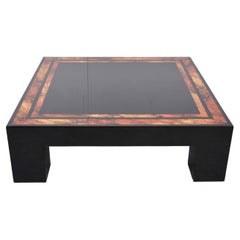 Vintage Burl Wooden Coffee Table, 1980s