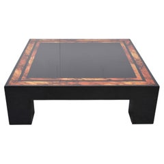 Retro Burl Wooden Coffee Table, 1980s