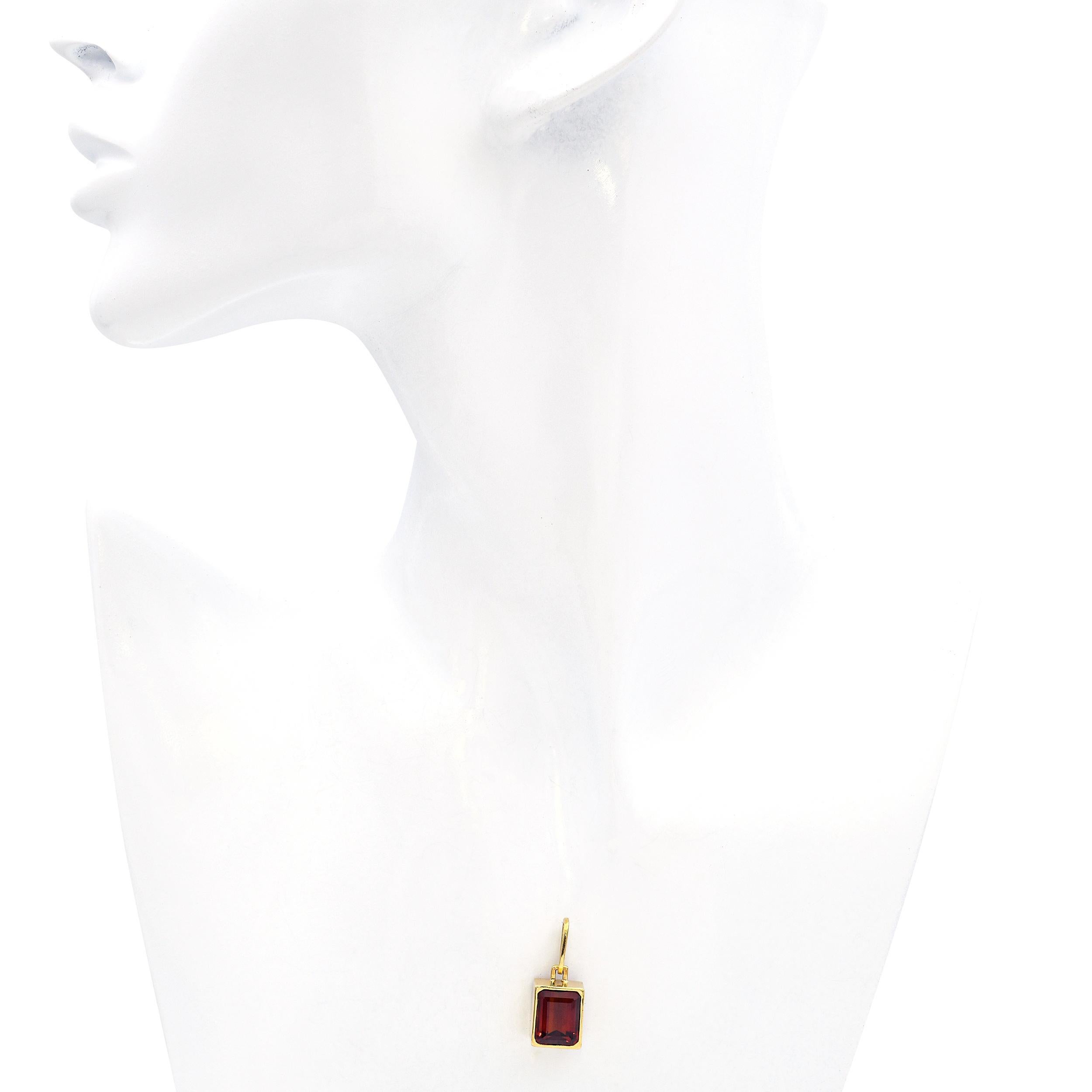 Taglio smeraldo Ciondolo vintage Burle Marx in oro giallo 18 ct. 4,70 Citrino in vendita