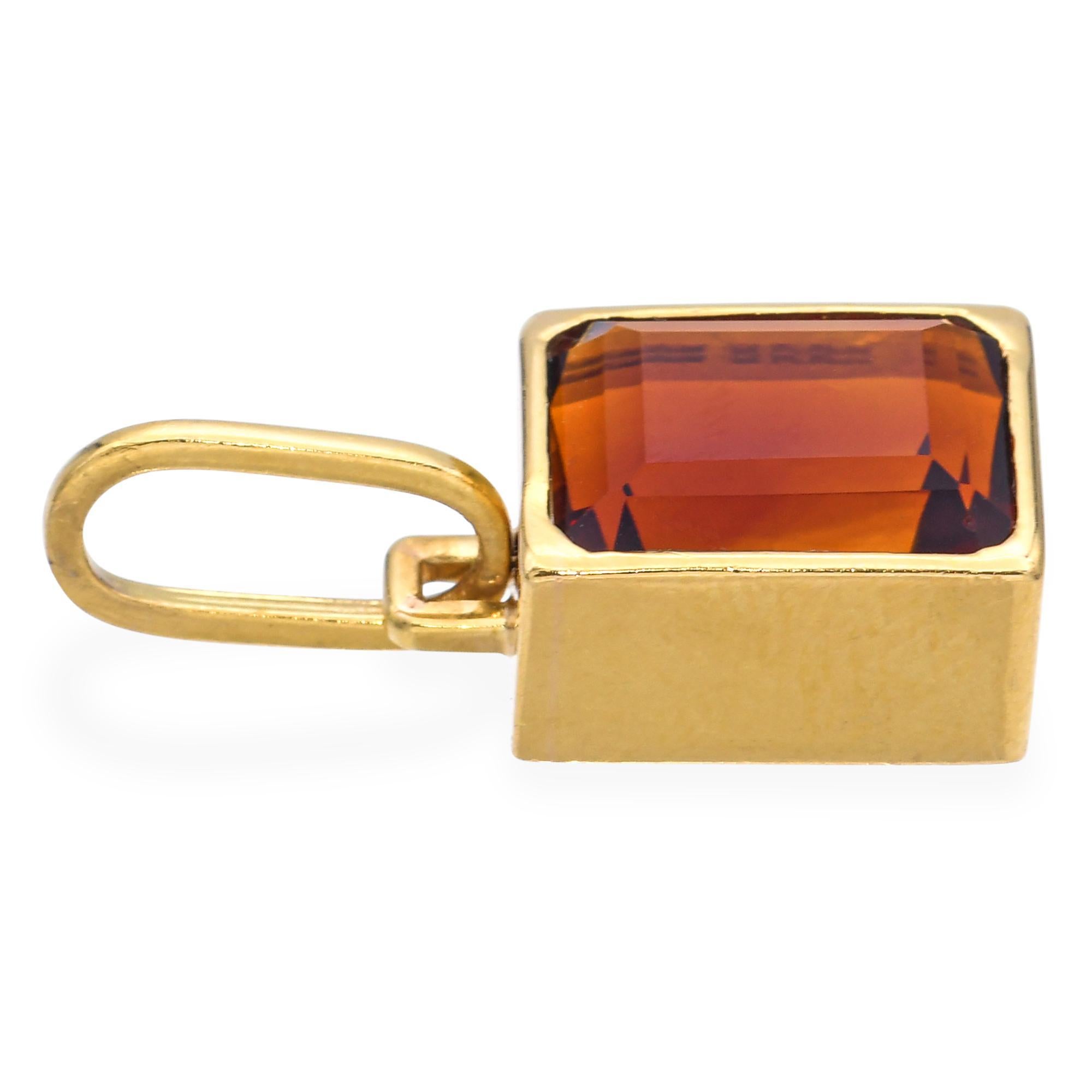 Ciondolo vintage Burle Marx in oro giallo 18 ct. 4,70 Citrino in vendita 3