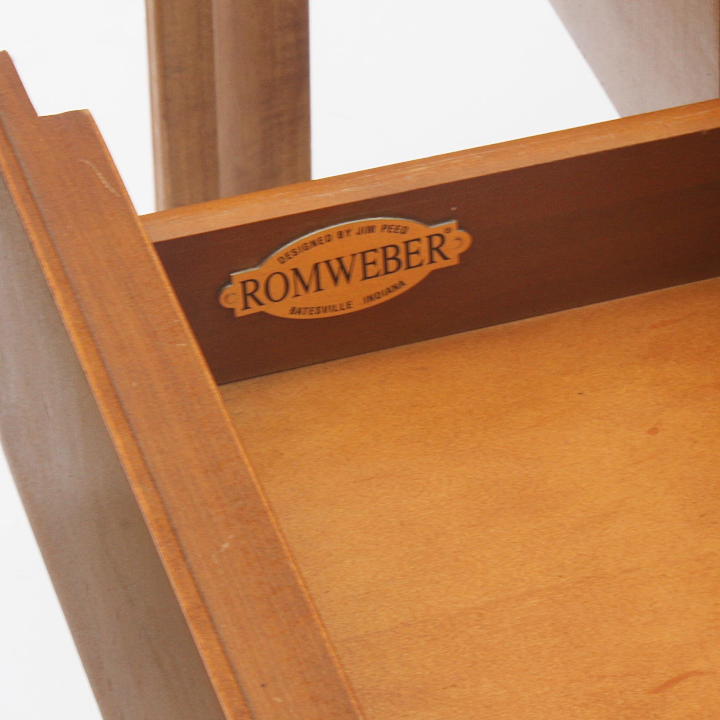 Late 20th Century Vintage Burled Elm Art Deco Revival Writing Table Desk by Jim Peed for Romweber
