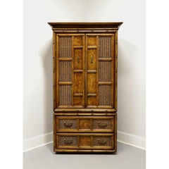 BURLINGTON HOUSE Asian Faux Bamboo Wicker Gentleman's Chest