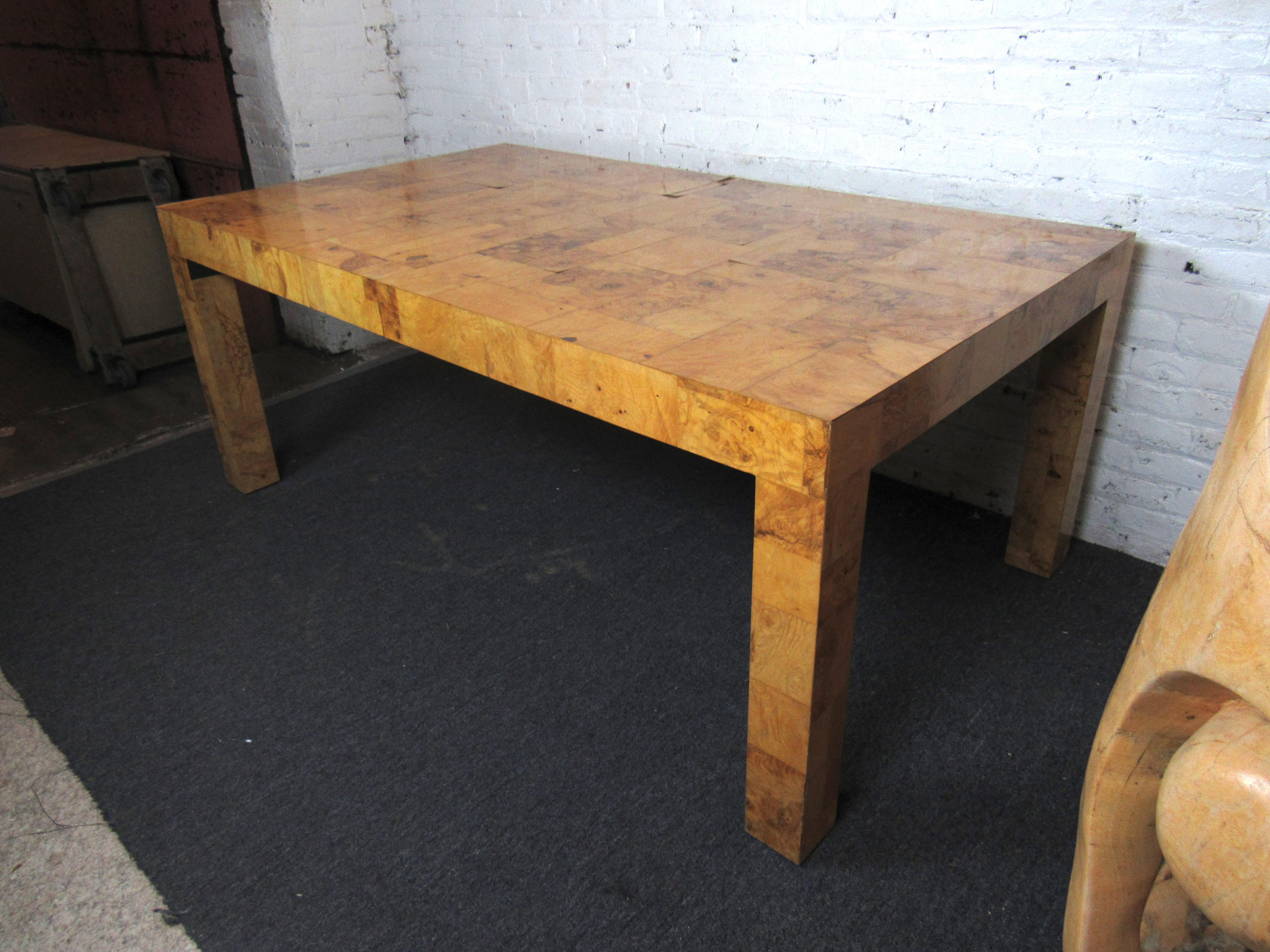 burlwood dining table