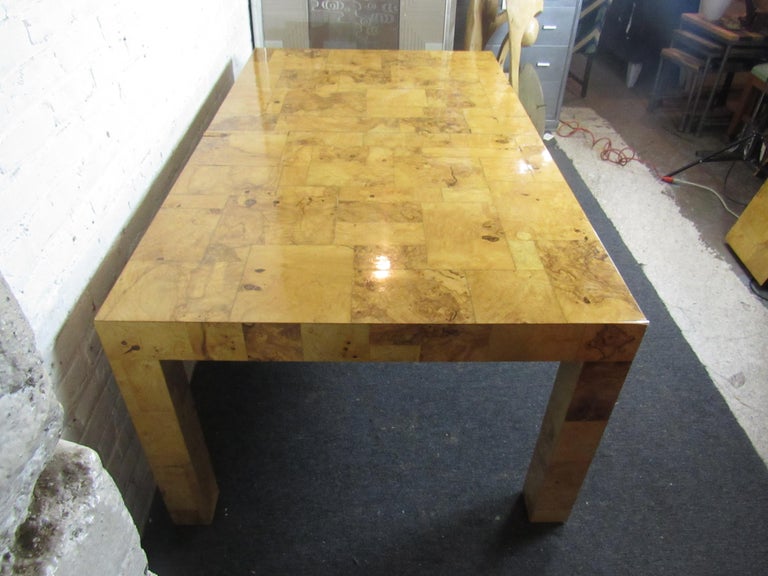 Vintage Burlwood Dining Room Table by Paul Evans For Sale at 1stDibs