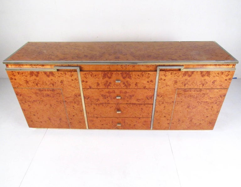 Vintage Burl Wood Sideboard after Romeo Rega For Sale at 1stDibs burl