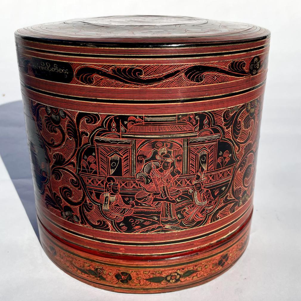 Caja de betel birmano vintage 