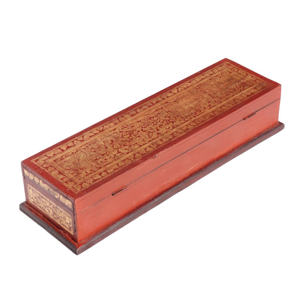 Vintage Burmese Kammavaca Manuscript Chest In Good Condition For Sale In Point Richmond, CA