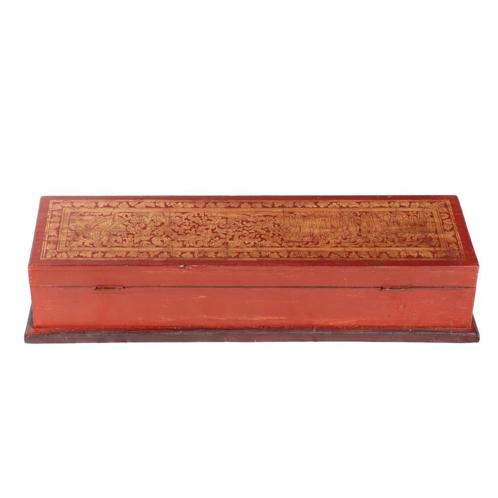 20th Century Vintage Burmese Kammavaca Manuscript Chest For Sale