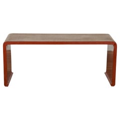 Retro Burmese Negora Lacquer Japanese Inspired Design Waterfall Coffee Table