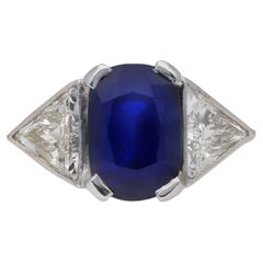 Vintage Burmese sapphire and diamond ring, circa 1970