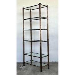 Vintage Burnished Brass Etagere