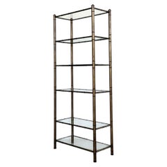 Vintage Burnished Brass Etagere