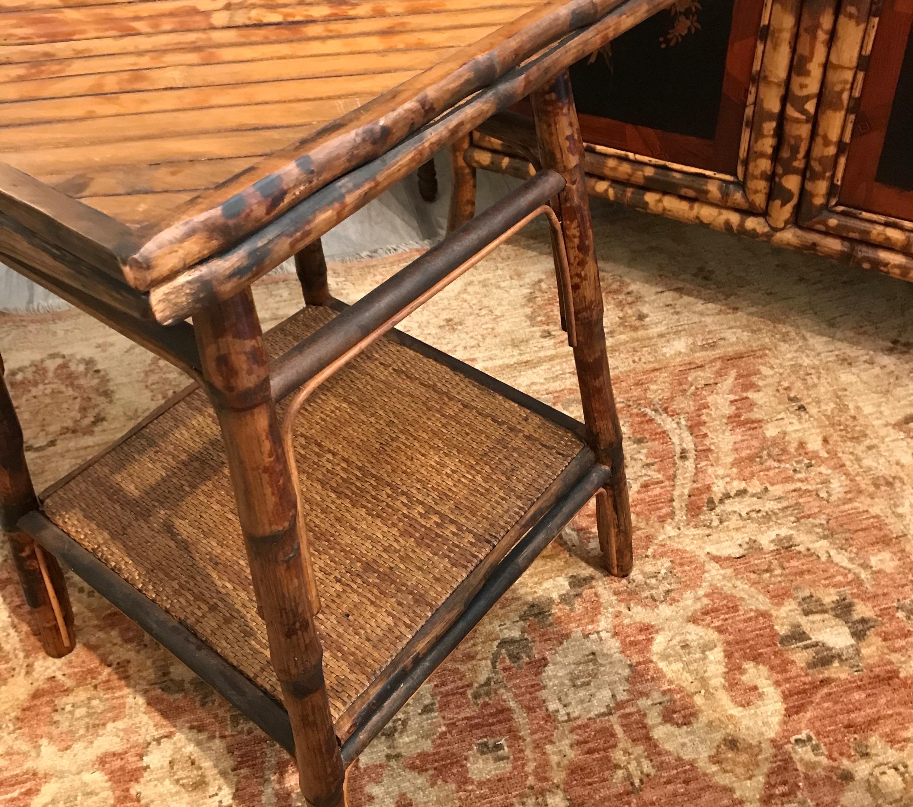 burnt bamboo furniture