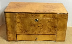 Vintage Burr Elm Humidor with Fitted Interior