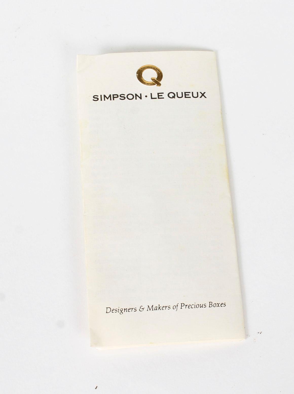 Vintage Burr Walnut Cigar Humidor by Simpson Le Queux, 20th Century 10