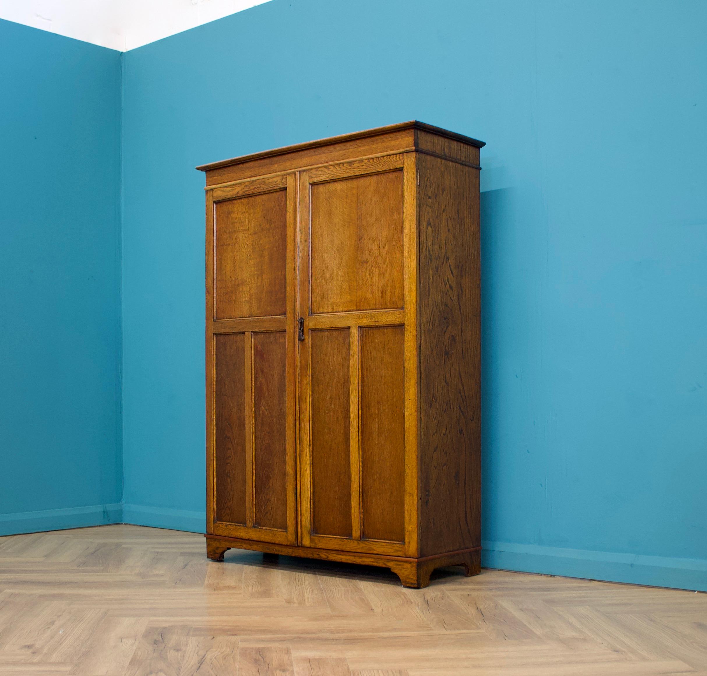 Art Deco Vintage Burr Walnut Compactum Wardrobe, 1930s