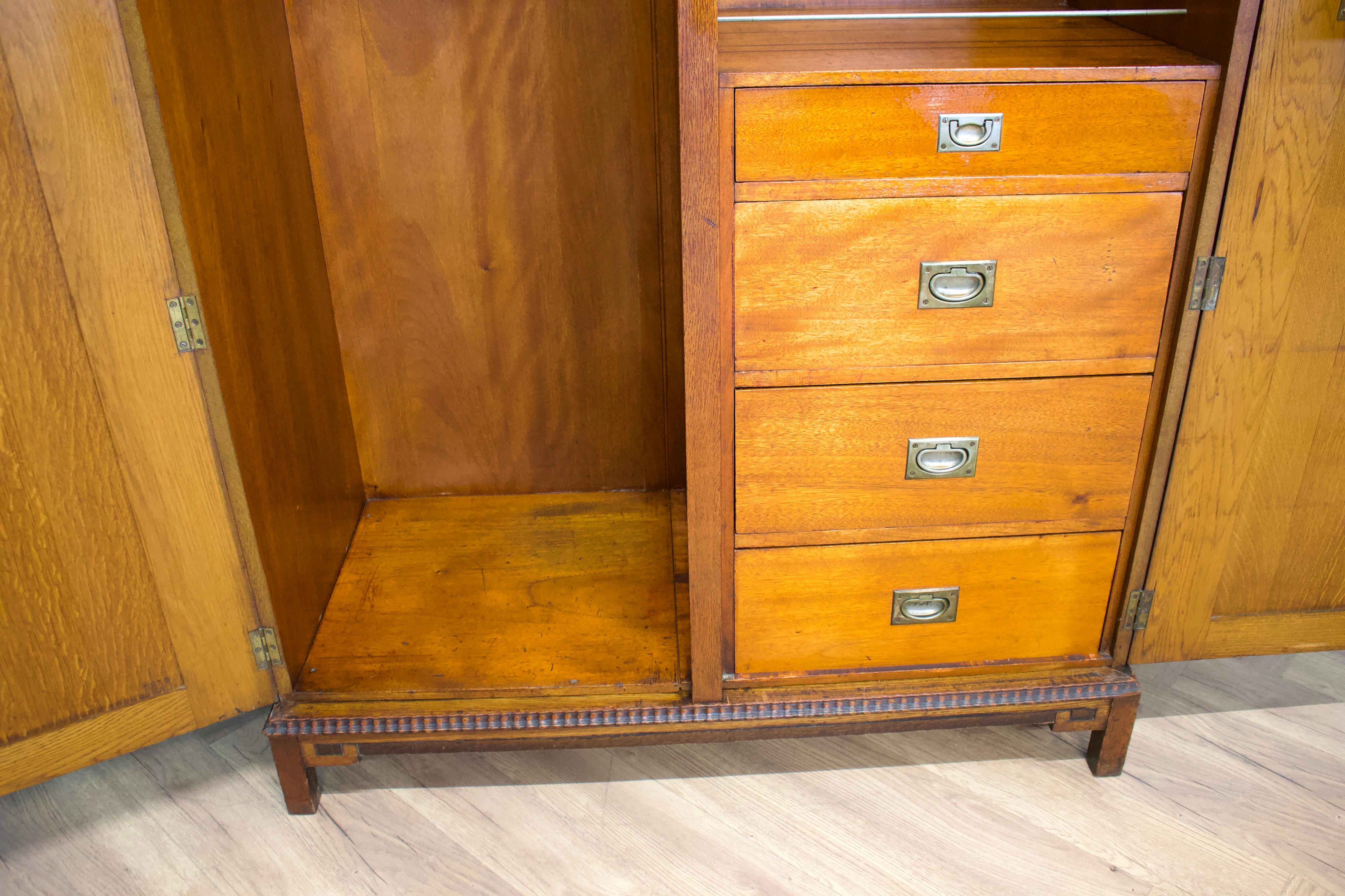 Vintage Burr Walnut Compactum Wardrobe from Harris Lebus, 1930s 2