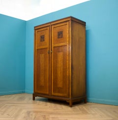 Vintage Burr Walnut Compactum Wardrobe from Harris Lebus, 1930s