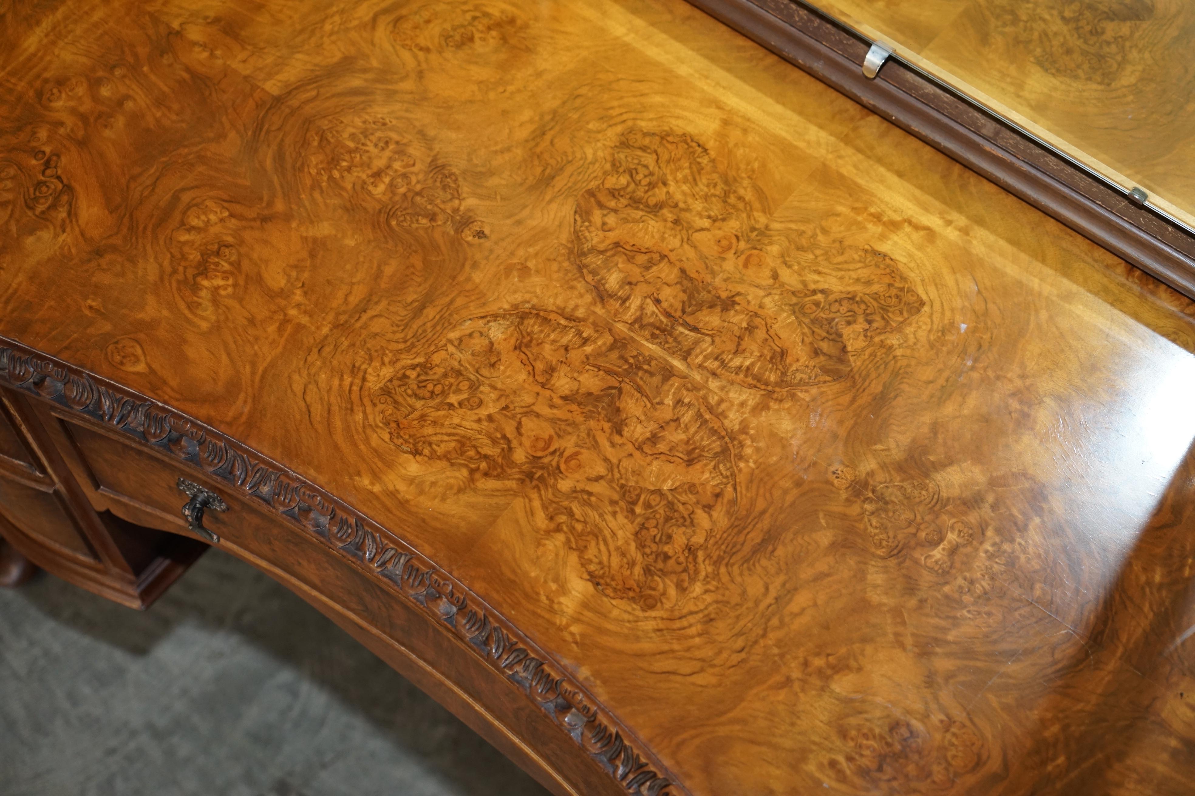 Vintage Burr Walnut Dressing Table Trifold Mirrors Must See Pictures Lovely Find 1