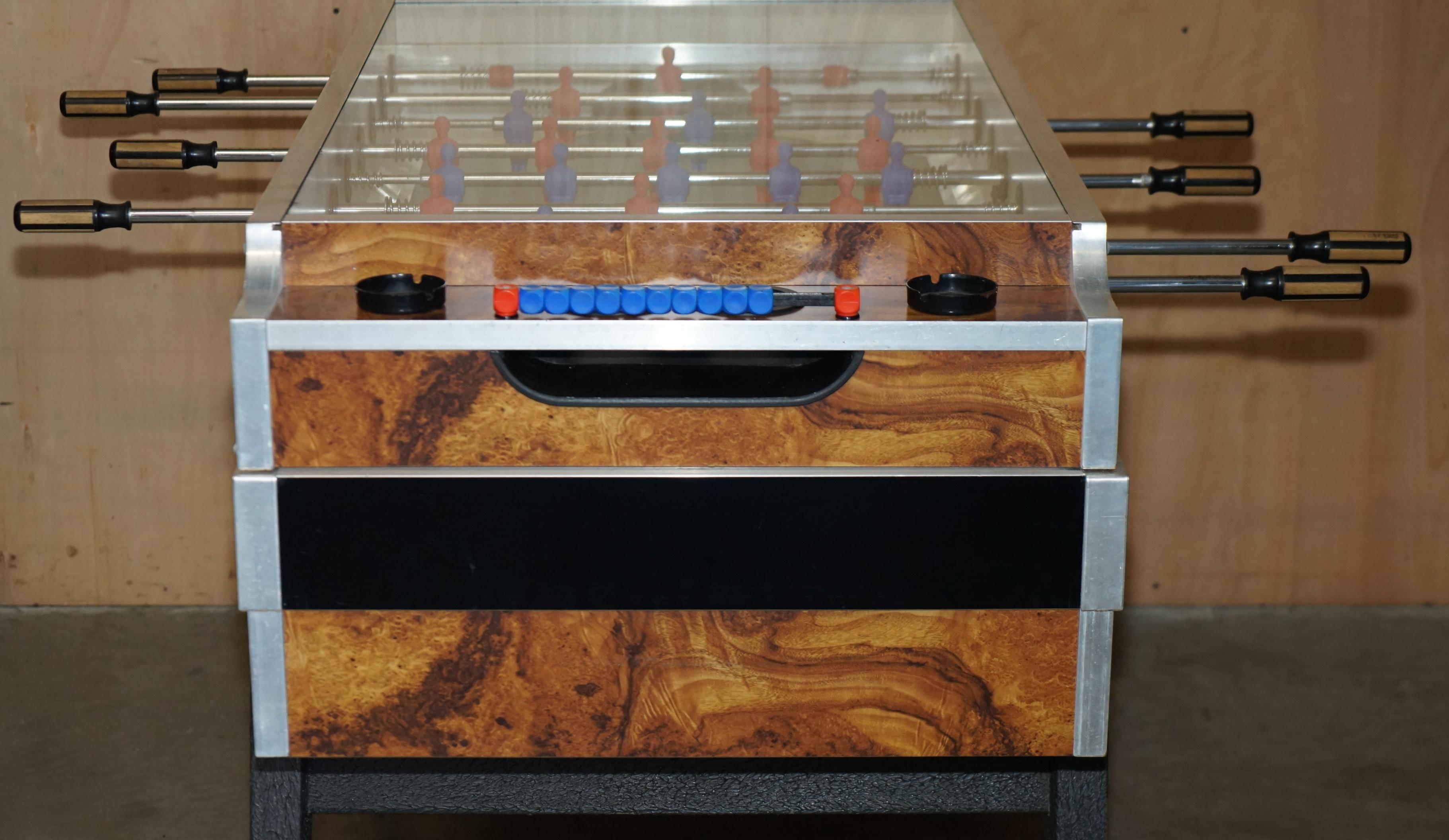 ViNTAGE BURR WALNUT GARLANDO CHAMPION F2 FOOTBALL / FOOSBALL TABLE LOVELY ORDER For Sale 1