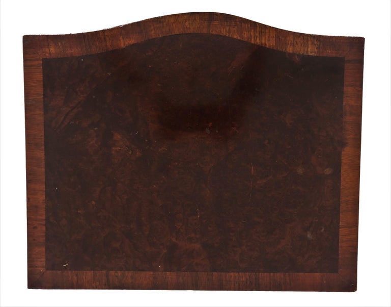 Vintage Burr Walnut Inlaid Nightstand Bedside, Lamp Table, Scotland