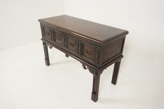 Vintage Burr Walnut Serpentine Dresser Nightstand Drop Leaf Scotland 1930, H240