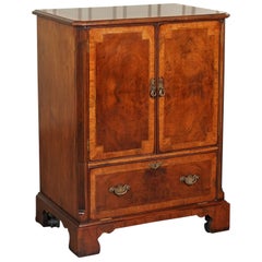 Vintage Burr Walnut TV Plasma Hi Fi Stereo Cabinet